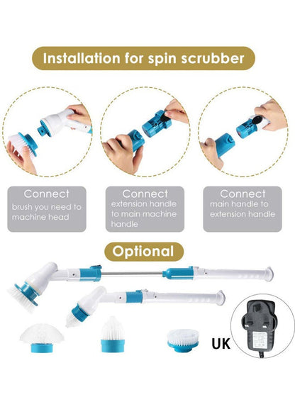 3 in 1 Electric Spin Scrubber Machine